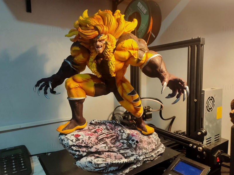 Sabretooth Statues Model 3D Gata de imprimat