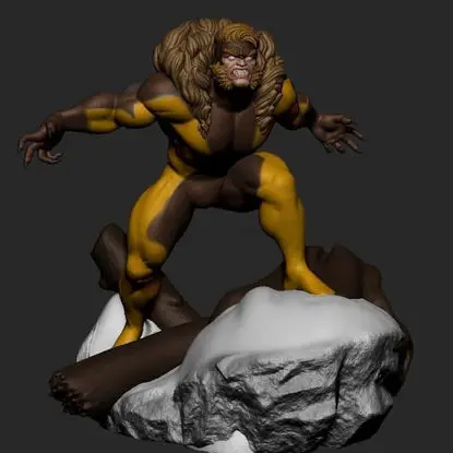Sabretooth X-Men 3D-utskriftsmodell STL