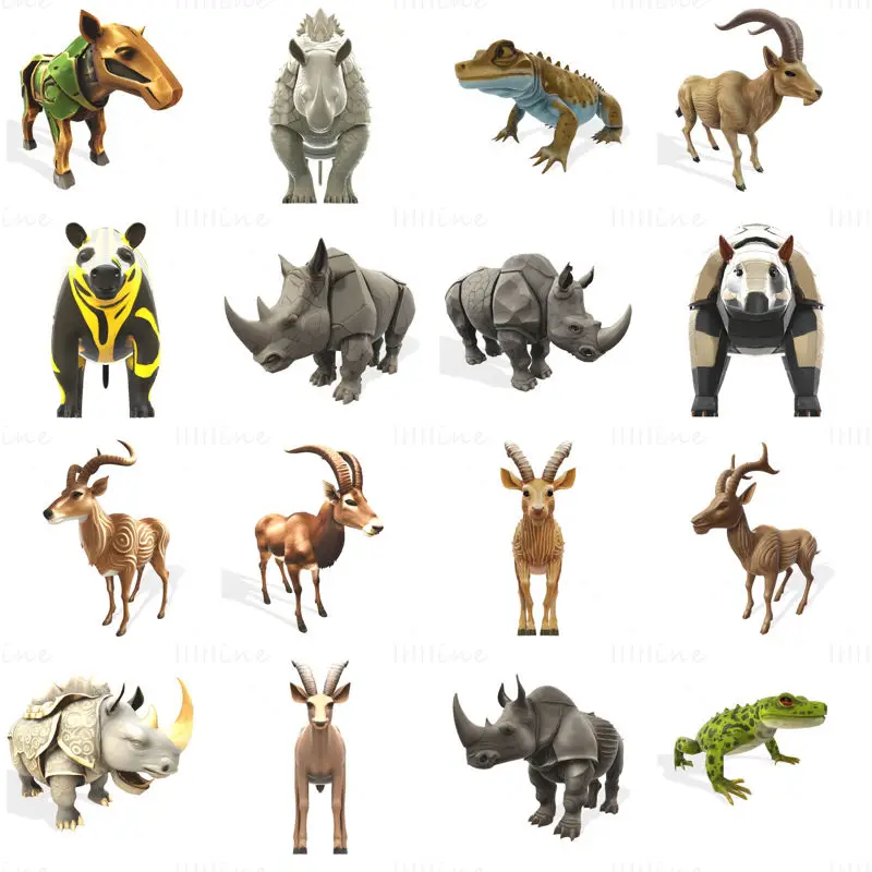 3D-модель Safari Guardians: Коллекция мифических животных