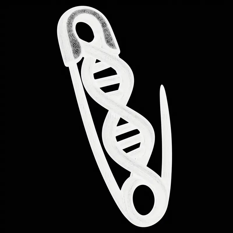 Spilla di sicurezza, ciondolo con DNA, modello di stampa 3D