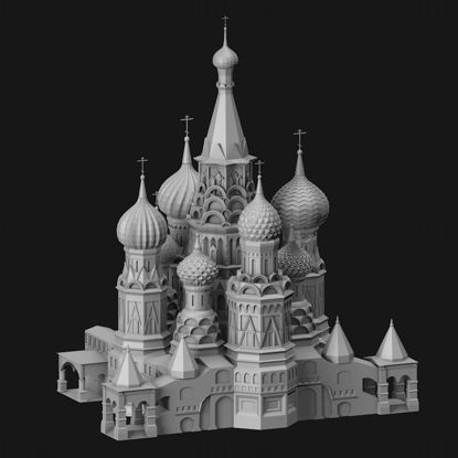 Modèle d'impression 3d de la cathédrale Saint-Basile
