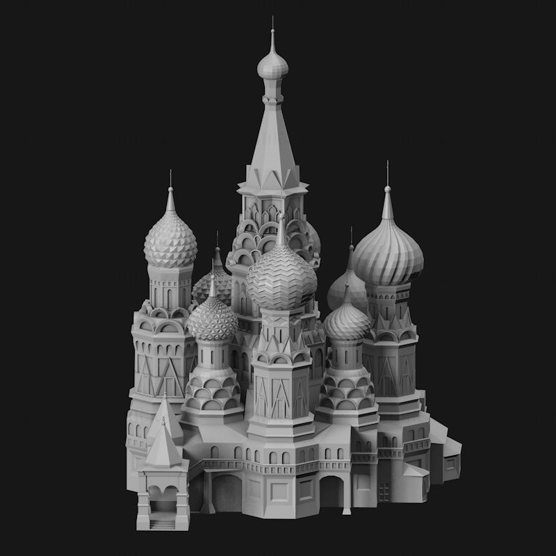 3д модель собора Василия Блаженного