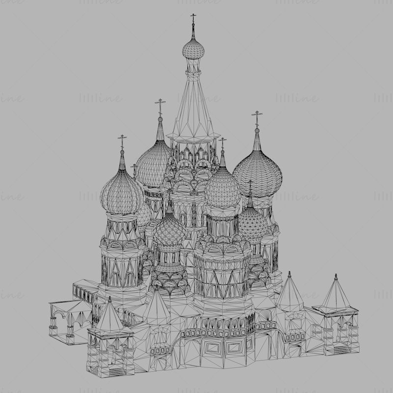 مدل چاپ سه بعدی کلیسای جامع سنت باسیل