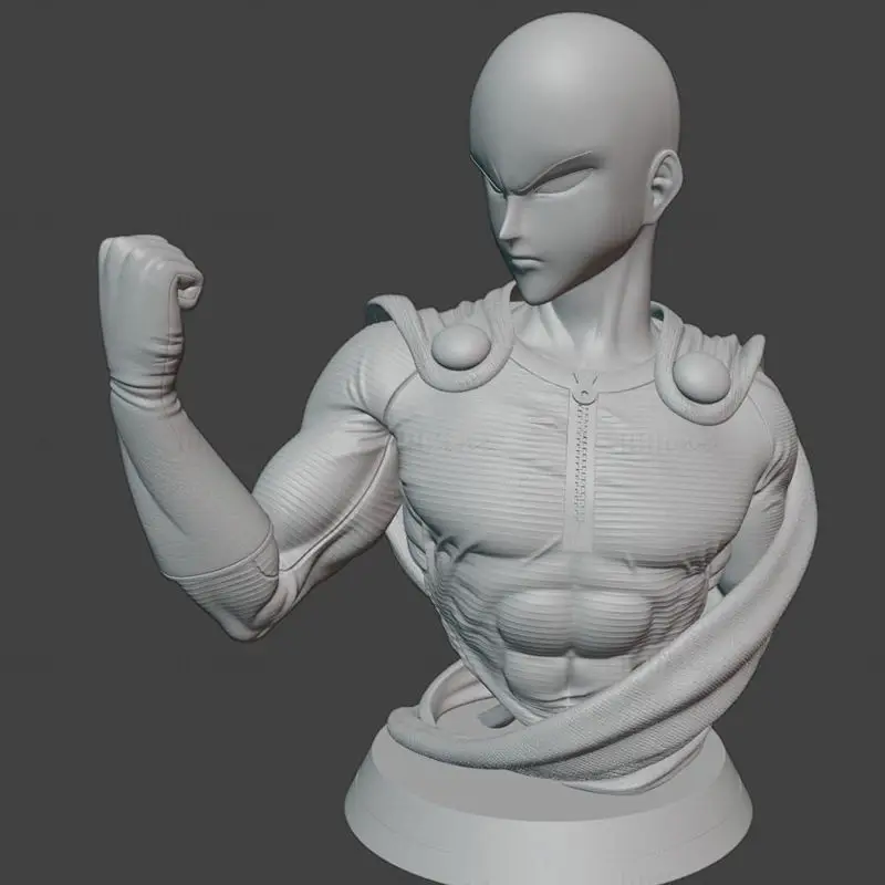 Modelo de impressão 3D do busto de Saitama STL