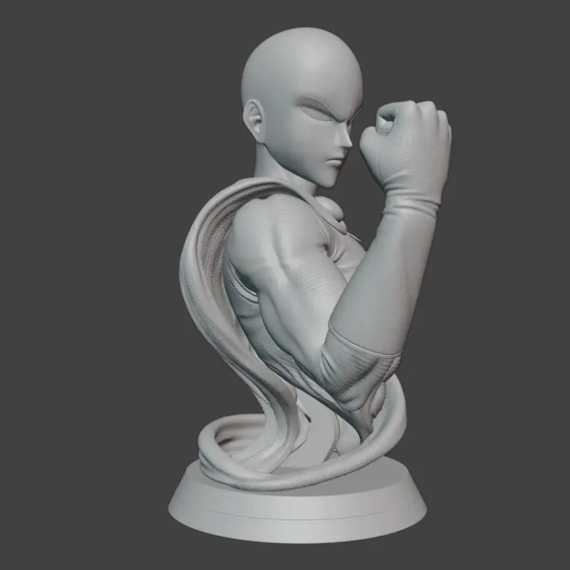 Modelo de impressão 3D do busto de Saitama STL