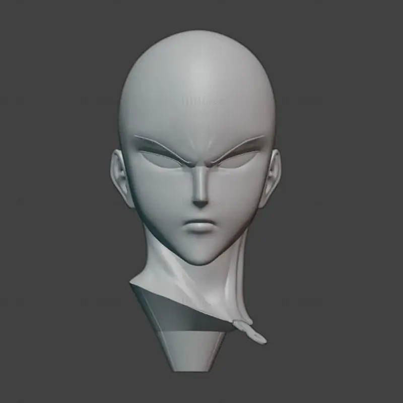 Modelo de impressão 3D do busto de Saitama STL