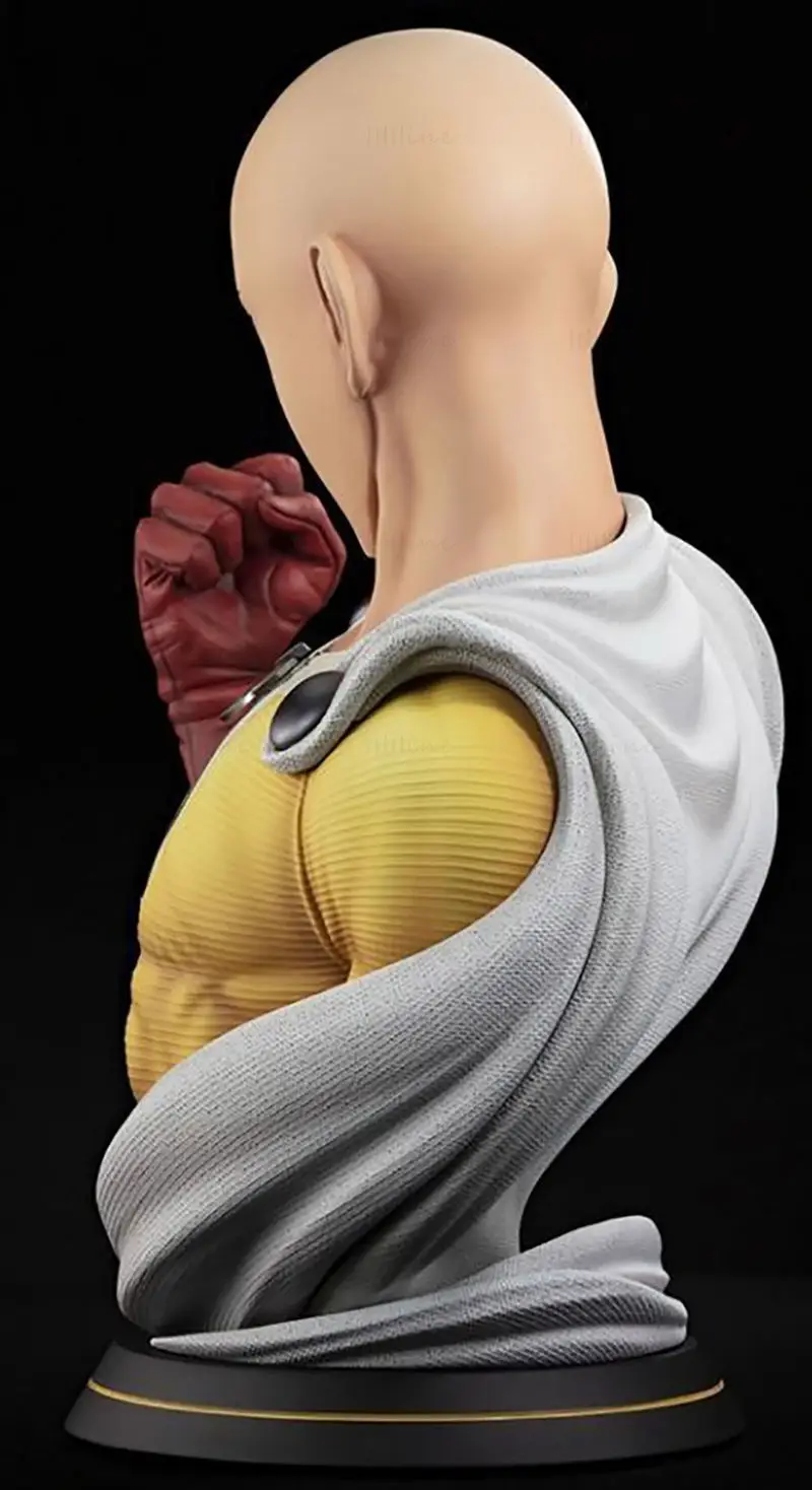 Modelo de impressão 3D do busto de Saitama STL