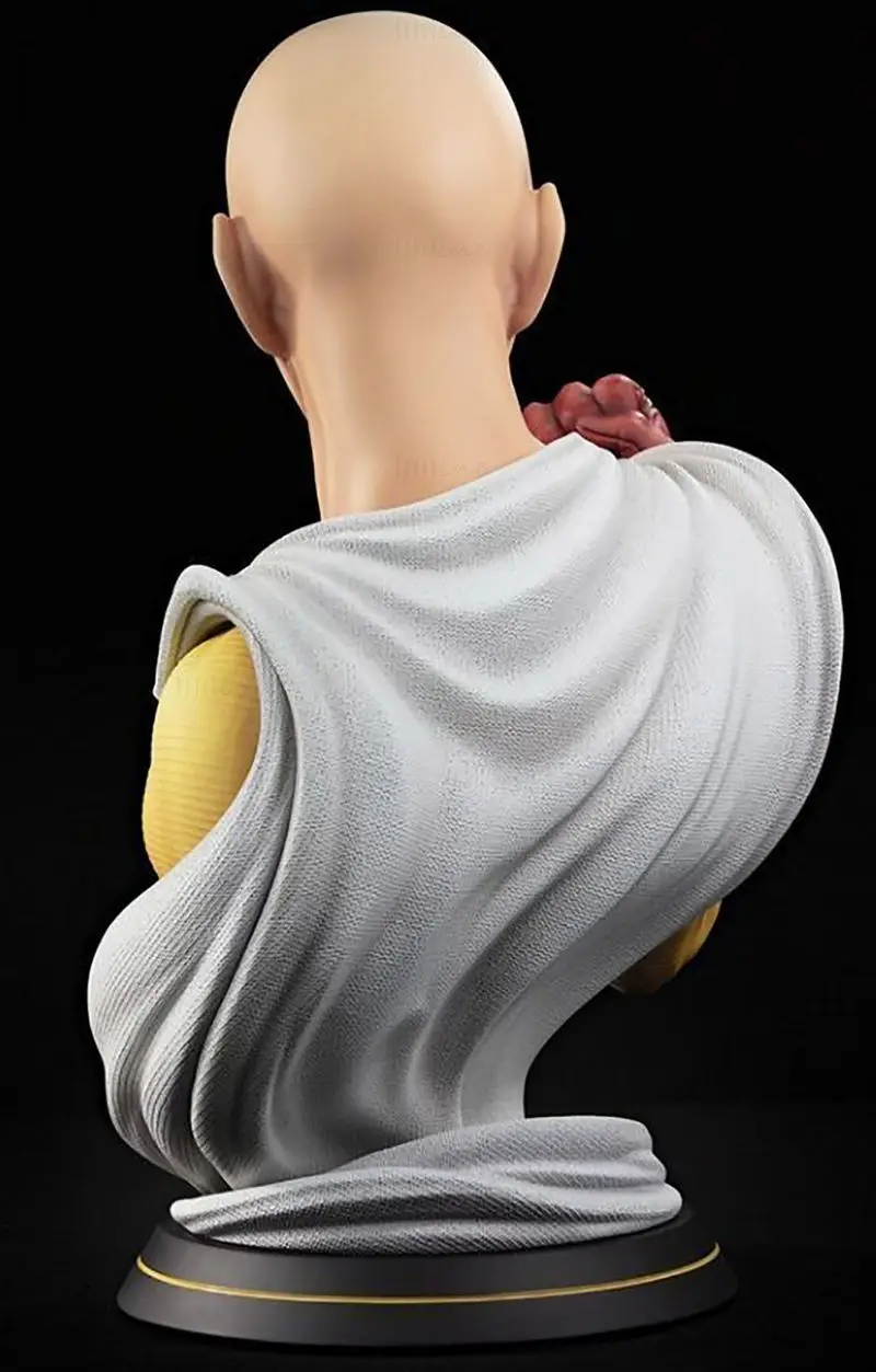 Modelo de impressão 3D do busto de Saitama STL