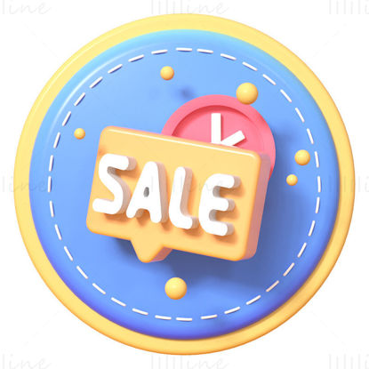 Sale icon 3d model
