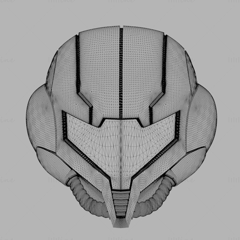 Samus Aran Helm 3D-Druckmodell STL