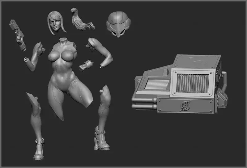 Samus Zero Suit 3D Print Model STL Files