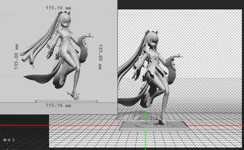 Sangonomiya Kokomi Genshin Impact Figuren 3D-Druckmodell STL