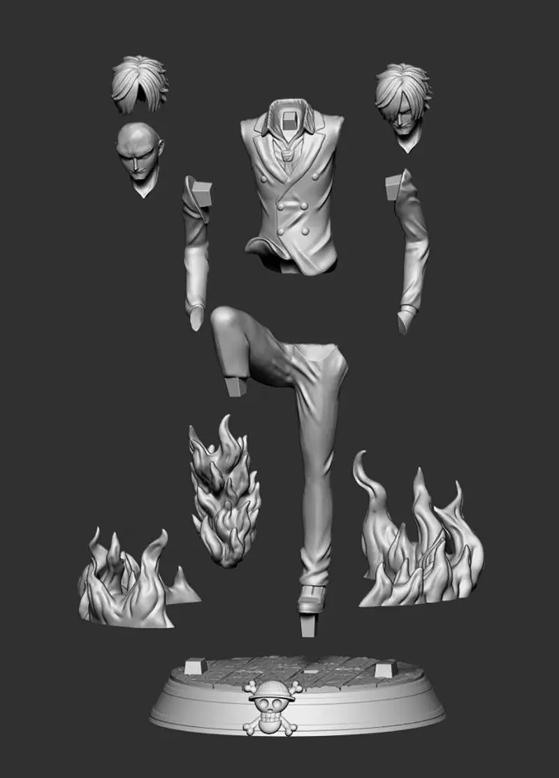 Sanji - Modelo STL de impressão 3D de uma peça