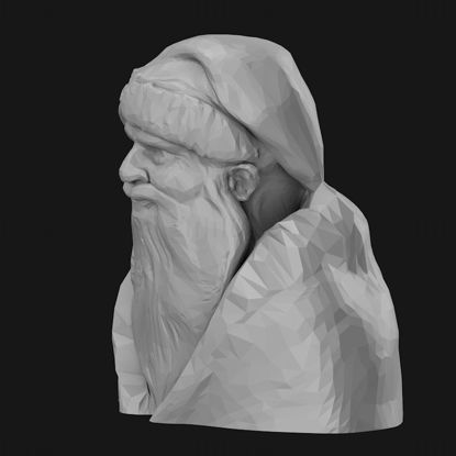 Modelo de impressão 3D de busto de Papai Noel