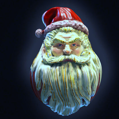 3д модель елочного шара Деда Мороза