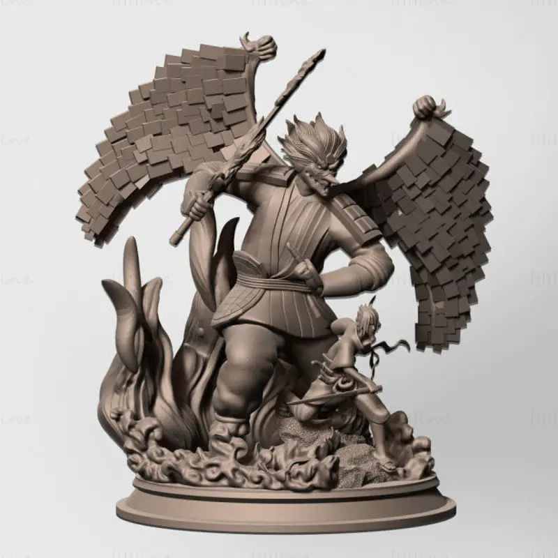 Sasuke e Susanoo Modelo de impressão 3D STL