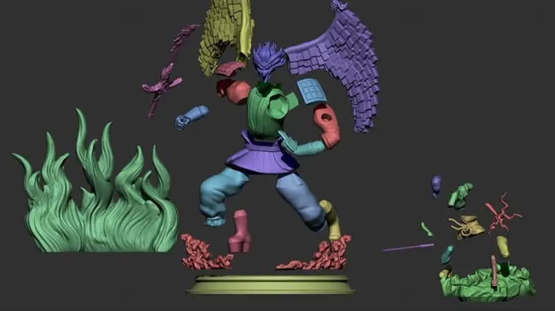 Model STL de imprimare 3D Sasuke și Susanoo