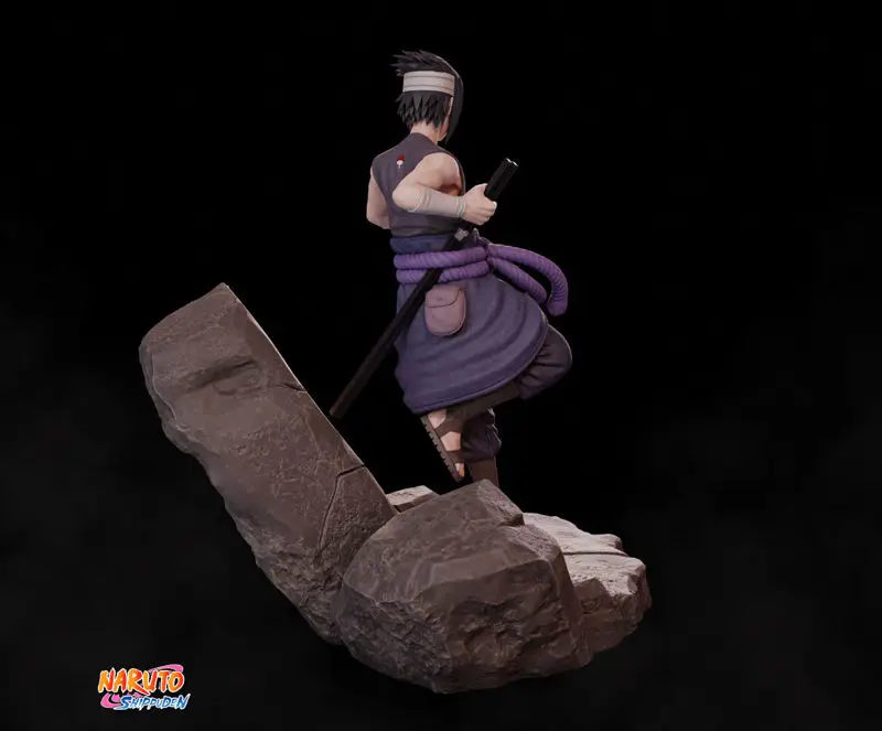 Sasuke Uchiha from battle with Itachi and Chibi 3D Printing Model STL