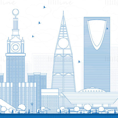 Saudi Arabia Skyline vector illustration