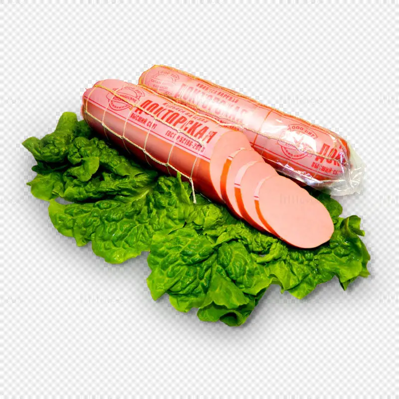 Salsicha em vegetais PNG Image