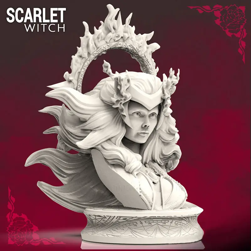 Scarlet Witch Bust 3D Printing Model STL