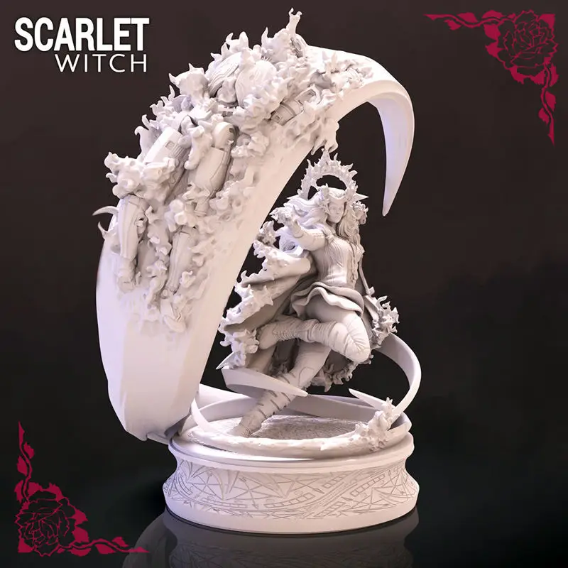 Scarlet Witch Full Body 3D-utskriftsmodell STL
