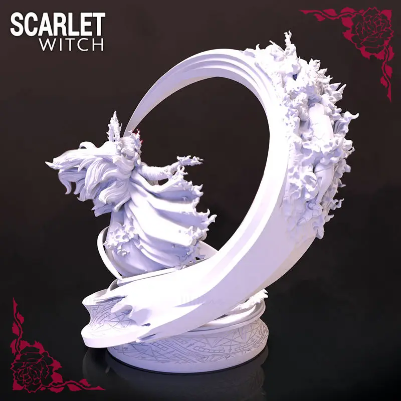 Scarlet Witch Full Body 3D-utskriftsmodell STL