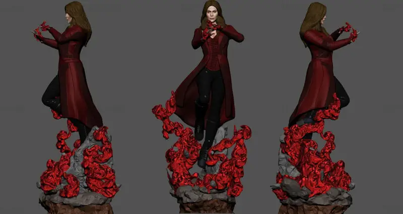 Skarlát boszorkány szobor 3D nyomtatási modell STL