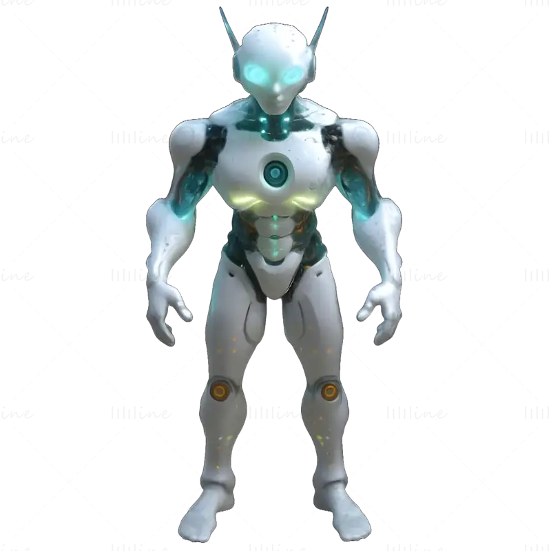 Sci-fi Android postava 3D tisk Model kolekce