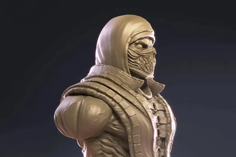 STL датотека 3Д модела за штампање бисте шкорпије (Mortal Kombat)