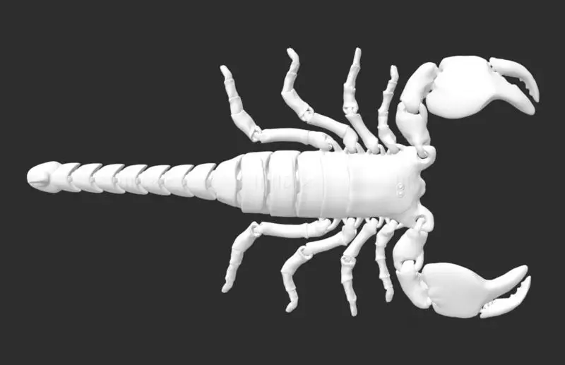 Scorpion Flexi articulated 3d printing model STL file