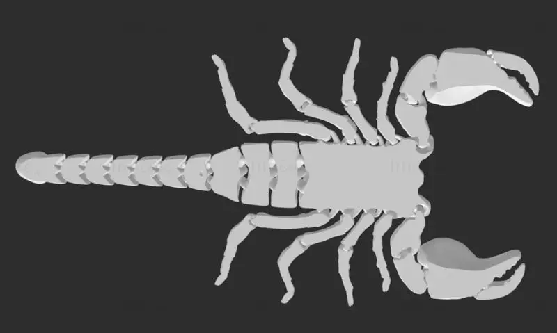 Scorpion Flexi articulated 3d printing model STL file