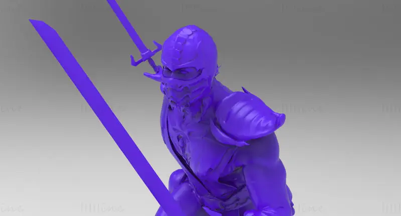 Fișiere STL pentru modelul de imprimare 3D Scorpion vs Subzero Diorama Mortal Kombat