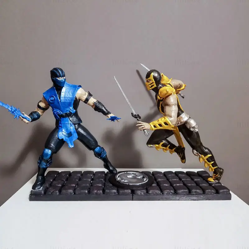 Fișiere STL pentru modelul de imprimare 3D Scorpion vs Subzero Diorama Mortal Kombat