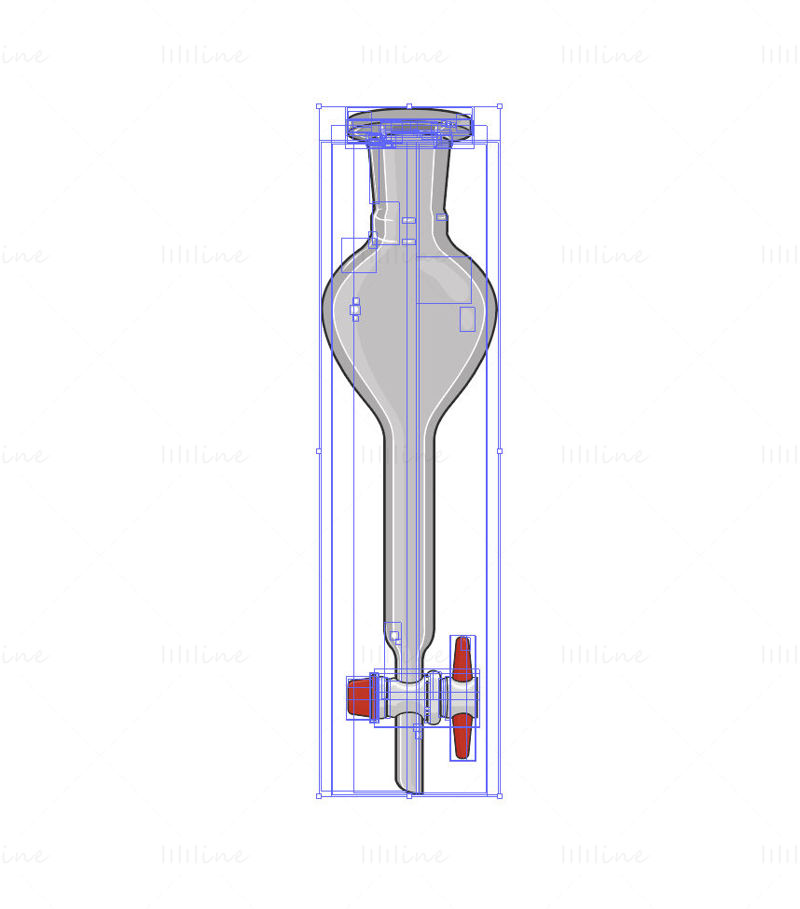 Vector de embudo de separación