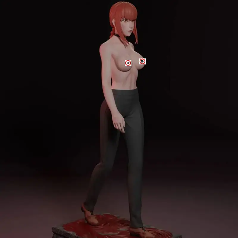 Szexi láncfűrész férfi Makima figura 3D nyomtatási modell STL