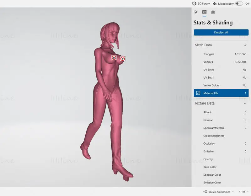 Szexi láncfűrész férfi Makima figura 3D nyomtatási modell STL