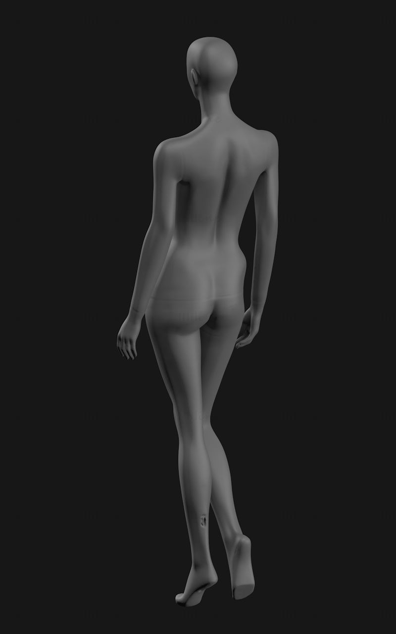 Modelo de impressão 3d sexy feminino manequim