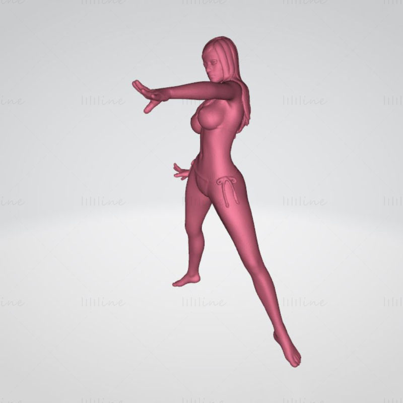 Sexy Girl Statues 3D-Modell zum Drucken bereit