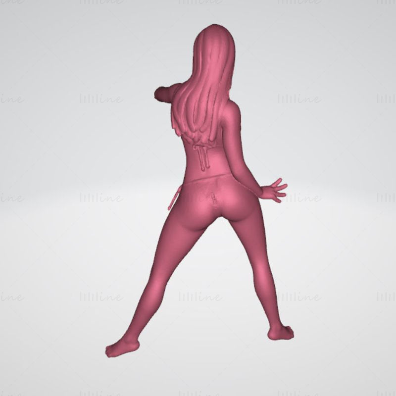 Sexy Girl Statues 3D-Modell zum Drucken bereit