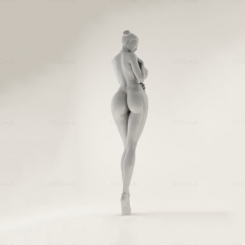 Sexy Girl with Big Breasts 3D Model Ready to Print