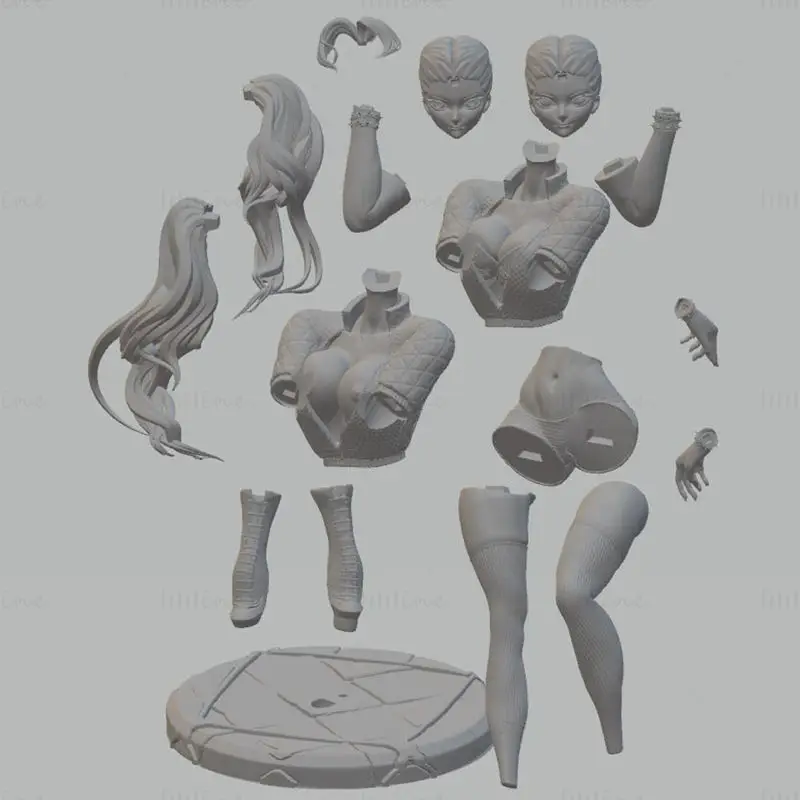 Sexy Harley Quinn Figures 3D Printing Model STL