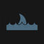 Shark fin vector icon logo