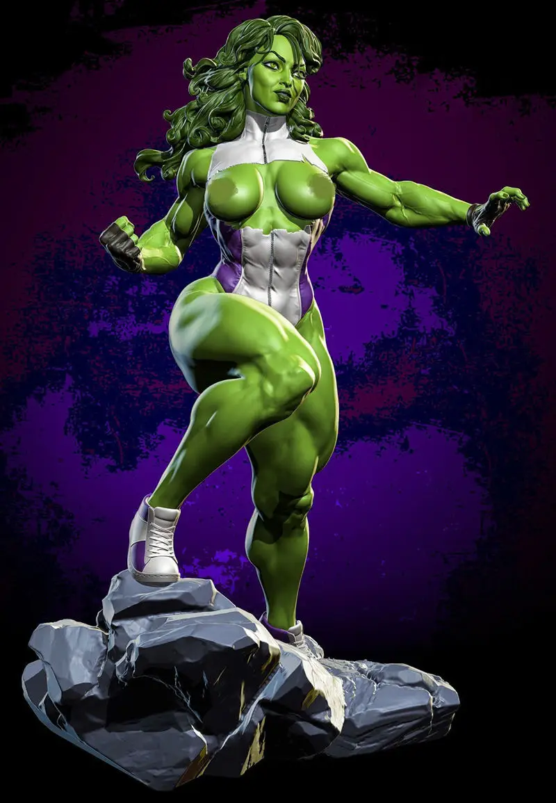 女绿巨人 3D 打印模型 STL