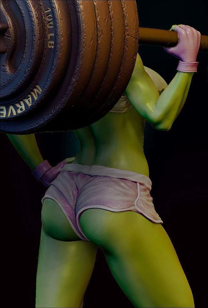 She-Hulk Statues 3D-modell klar til utskrift