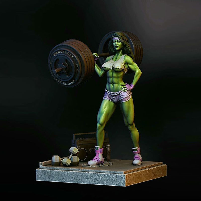 She-Hulk Statues 3D-model klaar om af te drukken