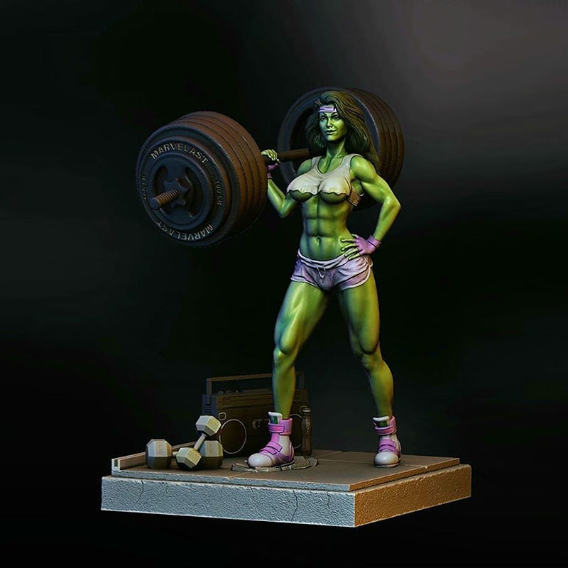 She-Hulk Statues 3D Model Ready to Print