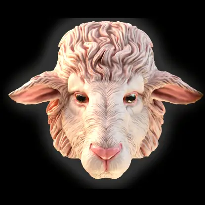羊マスク3DプリントモデルSTL