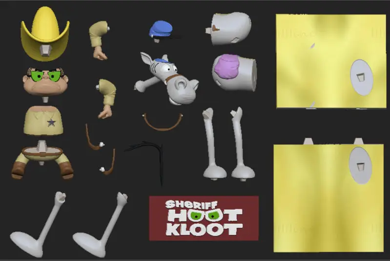Šerif Hoot Kloot 3D tiskový model STL souborů