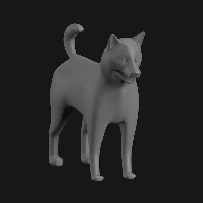 柴犬3D打印模型
